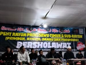PSHT Kelurahan Pringsewu Timur Gelar Acara Bersholawat untuk Memperingati HUT RI ke-79 dan Tasyakuran Warga Baru