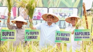 Pj. Bupati Langkat Faisal Hasrimy Hadiri Panen Raya Di Sergai: Kolaborasi Wujudkan Ketahanan Pangan Sumut