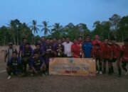 Perebutan Juara III Turnamen Sepak Bola Simpatik CupTahun 2024 Desa Sungai Langka di Raih Tim Dusun 1