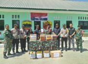 PENYERAHAN BARANG BUKTI HASIL GALDUP SATGAS YONKAV 6/NAGA KARIMATA KEPADA BEA CUKAI ATAMBUA DI PLBN WINI