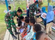 Ramai Dikunjungi Anak-Anak, Satgas Yonif 641/Bru Mengadakan Belajar Informal Di Pos Eragayam