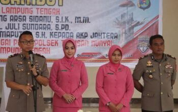 Kapolres Lampung Tengah Pimpin Upacara Sertijab Wakapolres, Kasat Samapta dan Pelantikan Kapolsek Terusan Nunyai