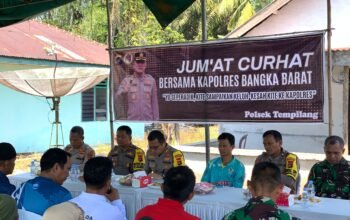 Kapolres Bangka Barat Pimpin Jum’at Curhat di Warkop Kopi Merakyat Penyampak Tempilang