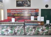 Satgas Pamtas Yonarmed 11 Kostrad Serahkan Barang Bukti Penindakan ke Bea Cukai Nunukan