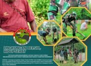 Ciptakan Lingkungan Bersih, Satgas Yonif 131/BRS Laksanakan Karya Bhakti