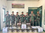 Satgas Pamtas Yonarmed 11 Kostrad Gagalkan Penyelundupan Ratusan Kaleng dan Botol Minuman Keras di Perbatasan Nunukan