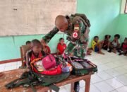 Cerdaskan Generasi Penerus Bangsa, Satgas Yonif 131/BRS Bantu Menjadi Gadik di SD Kampung Mosso