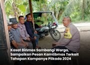 Kasat Binmas Polres Langkat Sambangi Warga, Sampaikan Pesan Kamtibmas Terkait Tahapan Kampanye Pilkada 2024