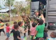 TOMONSATU CHILDREN HAPPILY WELCOMED THE HABEMA MARINES’ SOCIAL COMMUNICATION