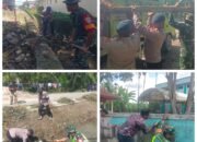 Sinergitas TNI Polri Laksanakan Beyond Trust Karya Bhakti Pembersihan Makan Syekh Hamzah Fansuri