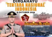 Kapolres Pringsewu Ucapkan Selamat HUT TNI ke-79, Ajak Perkokoh Sinergitas TNI-Polri
