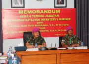 Memorandum Serah Terima Jabatan Danyonif 9 Marinir
