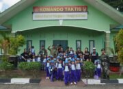 Satgas Pamtas Yonarmed 11 Kostrad Terima Kunjungan Outing Class TK Sion Nunukan