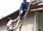 Aksi Sosial Polres Kediri Bantu Perbaikan Rumah Terdampak Bencana Alam di Kayen Kidul