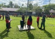 Bantu Tingkatkan Kualitas Pendidikan, Satgas Yonif 131/BRS Ajar Anak-Anak SD Inpres Pir V Yamara