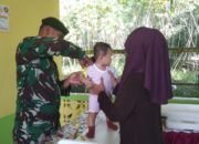 Satgas Pamtas Yonarmed 11 Kostrad Gelar Imunisasi dan Edukasi Gizi Anak di Sebatik Barat