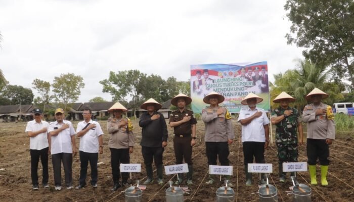 Polres Langkat Launching Gugus Tugas Polri Mendukung Ketahanan Pangan