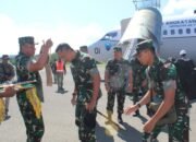 Pangdam Kasuari Sambut Pangkogabwilhan III Beserta Rombongan di Markas Kodam XVIII/Kasuari