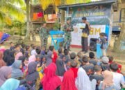 Tingkatkan Semangat Belajar, Satgas Pamtas Yonarmed 11 Kostrad Bagikan Alat Tulis