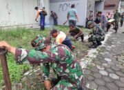 Kerja Bakti sebagai Wujud Bakti Koramil 03/Serengan bersama Pemerintah di Daerah untuk Mewujudkan Kepedulian Lingkungan.