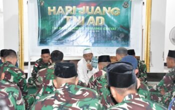 Satgas Pamtas Yonarmed 11 Kostrad Gelar Doa Bersama Peringati Hari Juang TNI AD 2024