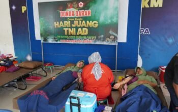 Hari Juang Kartika Kodim Boyolali Gelar Donor Darah di Desa Tawangsari