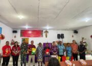 Wujud Toleransi, Satgas Yonif 131/BRS Hadiri dan Amankan Ibadah Menyongsong Hari Natal di Perbatasan