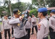 Kapolres Langkat Pimpin Pemeriksaan Senjata Api, Tegaskan Integritas dan Profesionalisme Polri