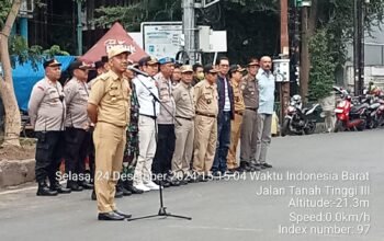 Polsek Johar Baru, Polres Jakarta Pusat Gelar Apel Gabungan Pasukan Pengamanan Natal Dan Tahun Baru.