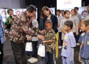 Launching Gemas, Mantan Panglima TNI Laksamana Yudo Margono bersama Hasim Djojohadikusumo Serahkan Seragam Sekolah sampai Demonstrasi Terbang Drone Berbahan Daur Ulang Sampah Plastik