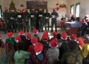 Prajurit Buaya Putih Kostrad Ibadah Natal Bersama Masyarakat Kampung Wako