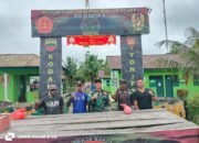 Makan Siang Bersama Masyarakat, Satgas Yonif 131/Brajasakti Wujudkan kemanunggalan TNI dengan Rakyat Di Perbatasan Papua