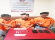 Tiga Orang Pengedar Sabu di Tapung Hulu ,Diamankan Satres Narkoba Polres Kampar .