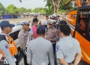 Tingkatkan Keselamatan Polres Gresik Bersama Jasa Raharja dan Dishub Gelar Ramp Check Bus Pariwisata