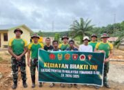 Satgas Pamtas Yonarmed 11 Kostrad Bantu Bangun Rumah untuk Warga Kurang Mampu di Desa Apas, Sebuku