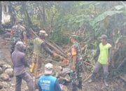 Babinsa dan Warga Gotong Royong Bangun Talud, Antisipasi Cuaca Ekstrim