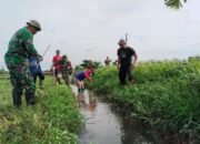 Danramil Ngemplak Pimpin Pembersihan Irigasi Bersama Warga Desa Sawahan