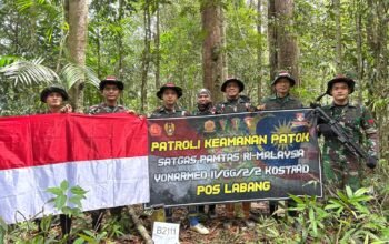 Garda Terdepan Kedaulatan Negara, Satgas Pamtas Yonarmed 11 Kostrad Laksanakan Patroli Patok Perbatasan RI-Malaysia