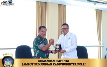 KOMANDAN PMPP TNI SAMBUT KUNJUNGAN KADIVHUBINTER POLRI