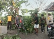 Sinergitas Polisi bersama TNI di Kediri, Gelar Baksos Bantu Warga Terdampak Bencana Alam