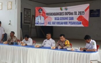 Desa Gunungsari Kecamatan Way Khilau melaksanakan Musdes,RKPDesa Th 2025.