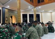 Satgas Yonzipur 5/ABW : Semarak Malam Nisfu Sya’ban, Dzikir , Do’a dan Kebersamaan untuk Meraih Ampunan