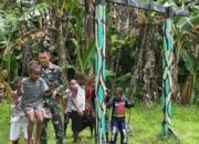 Keceriaan Anak-Anak Papua Bermain dan Belajar Bersama Satgas Yonif 131/BRS
