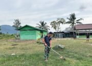 Satgas Yonzipur 5/ABW Gelar Gerakan Peduli Lingkungan Sekolah Bersih, Indah, dan Nyaman