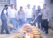 Direktorat Reserse Narkoba Polda Lampung Musnahkan Barang Bukti Narkotika Senilai Rp 10,7 Miliar