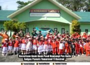 Keceriaan Anak-Anak Paud Kunjungi Pos Kotis Satgas Pamtas Yonarmed 11 Kostrad