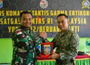 Kunjungan CO 13-Rejimen Askar Malaysia Diraja (RAMD) di Terima Satgas Pamtas RI-Malaysia Yonkav 12/BC