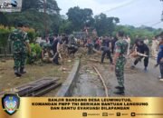Banjir Bandang Desa Leuwinutug, Komandan PMPP TNI Berikan Bantuan Langsung dan Bantu Evakuasi Dilapangan