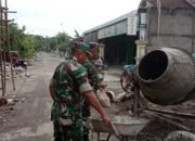 Danramil Didampingi Babinsa Bersama Warga Gotong Royong Bangun Masjid