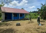 Satgas Yonif 762/VYS Membuat Nyaman dan Bersih PAUD Kalvari Yembun